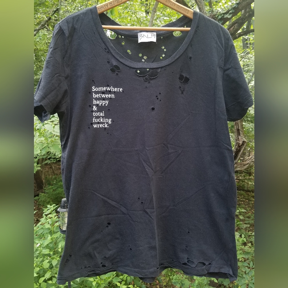 BALM APPAREL Happy Wreck distressed tee